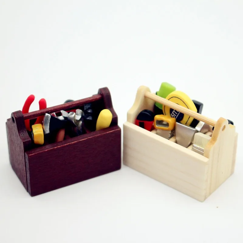 Photography Coffee - Mini Wooden Coffee Toolbox Dollhouse Accessories