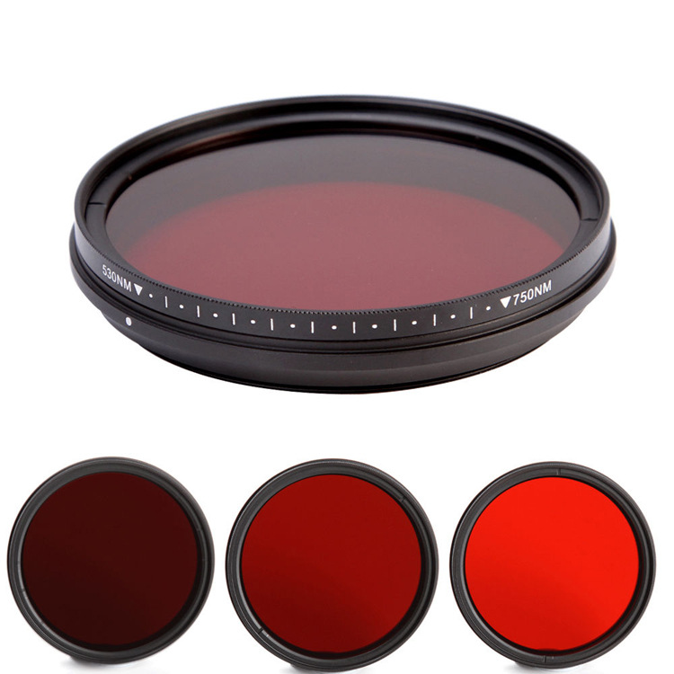 Photography X Ray - Adjustable Infrared IR Filter 590nm 680nm