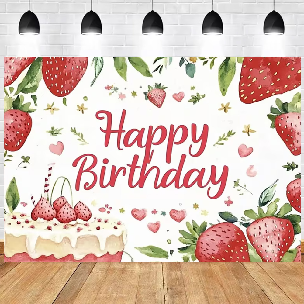 Sweet Strawberry Happy Birthda - Photography Cheat Sheet review and price
