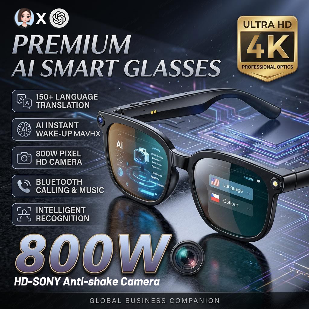 2026 4K 8MP Smart Glasses Men  - Photography Unit review and price