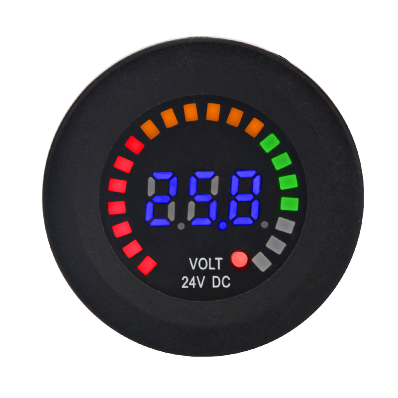24V 12V DC Voltmeter Color LED - Light Meter Incident review and price