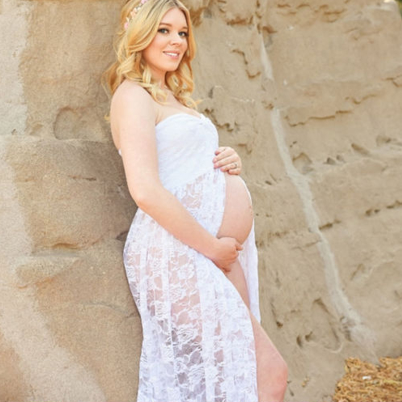 Long Maxi Gown Lace Maternity  - Photography Club review and price