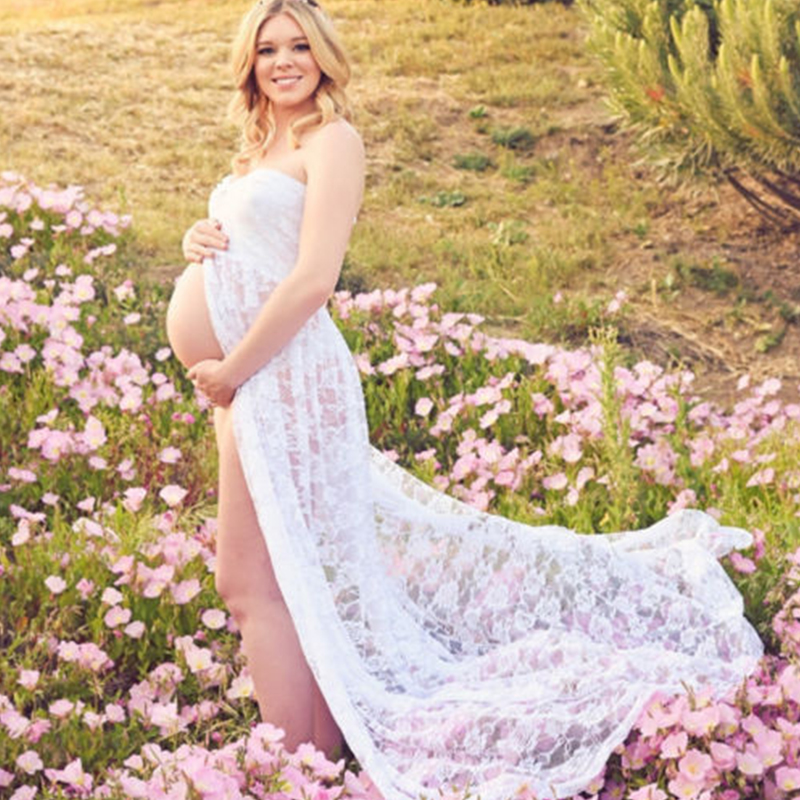 Long Maxi Gown Lace Maternity  - Photography Club review and price