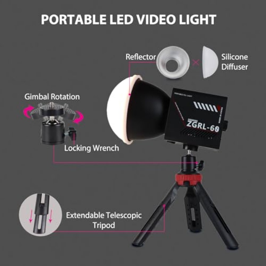 60W COB LED Video Light Handhe - Photography Videos Free review and price