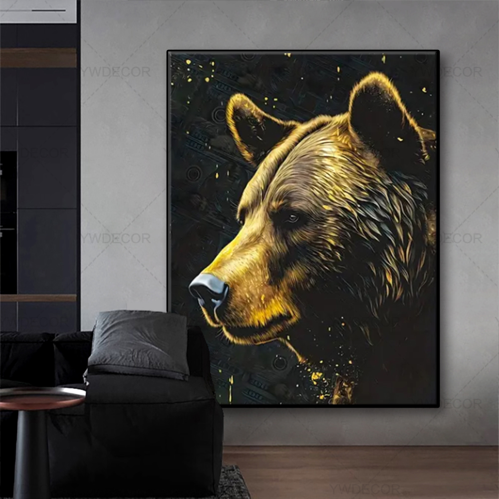Bull and Bear Animals Painting - Photography Duck review and price