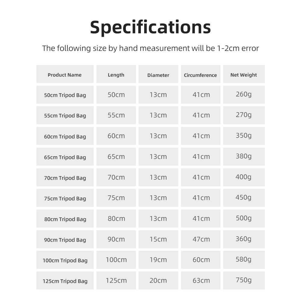55/60/65/70/75/80/100/125cm Pa - Photography Blog review and price