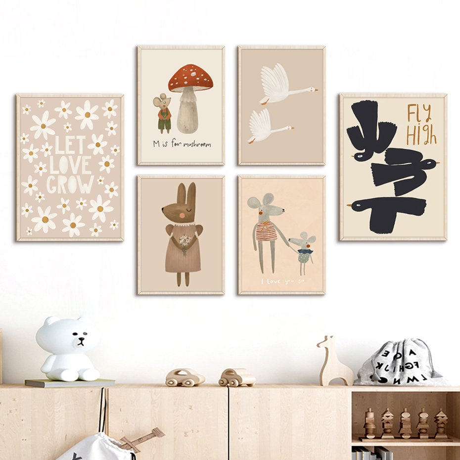 Boho Cartoon Rabbit Mouse Goos - Photography Duck review and price