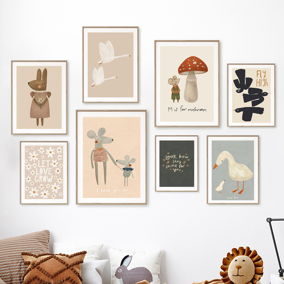 Boho Cartoon Rabbit Mouse Goos - Photography Duck review and price