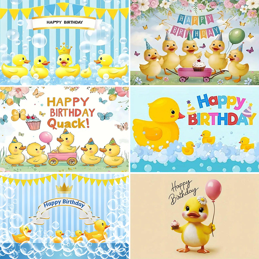 Cartoon Yellow Duck Theme Birt - Photography Duck review and price