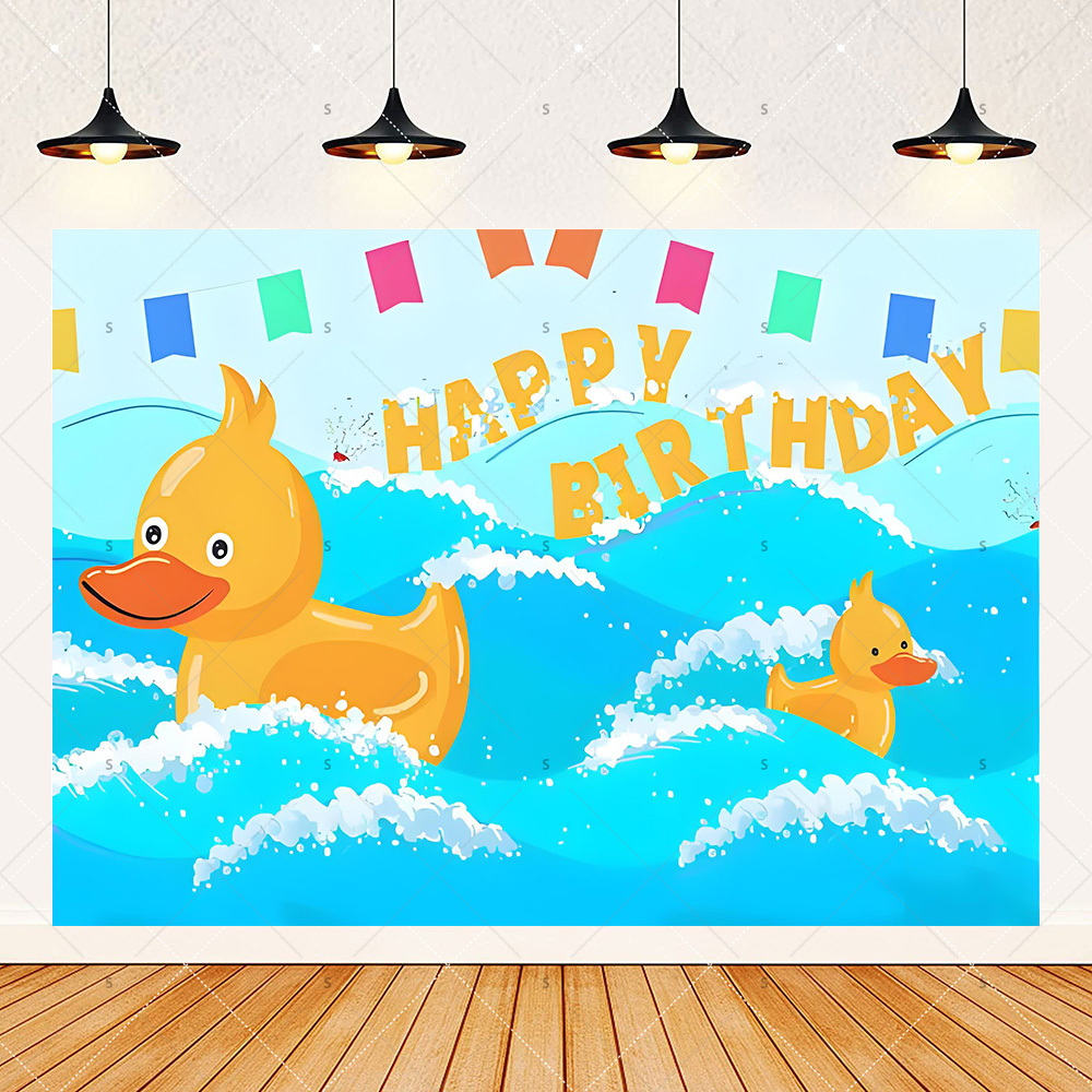 Cartoon Yellow Duck Theme Birt - Photography Duck review and price