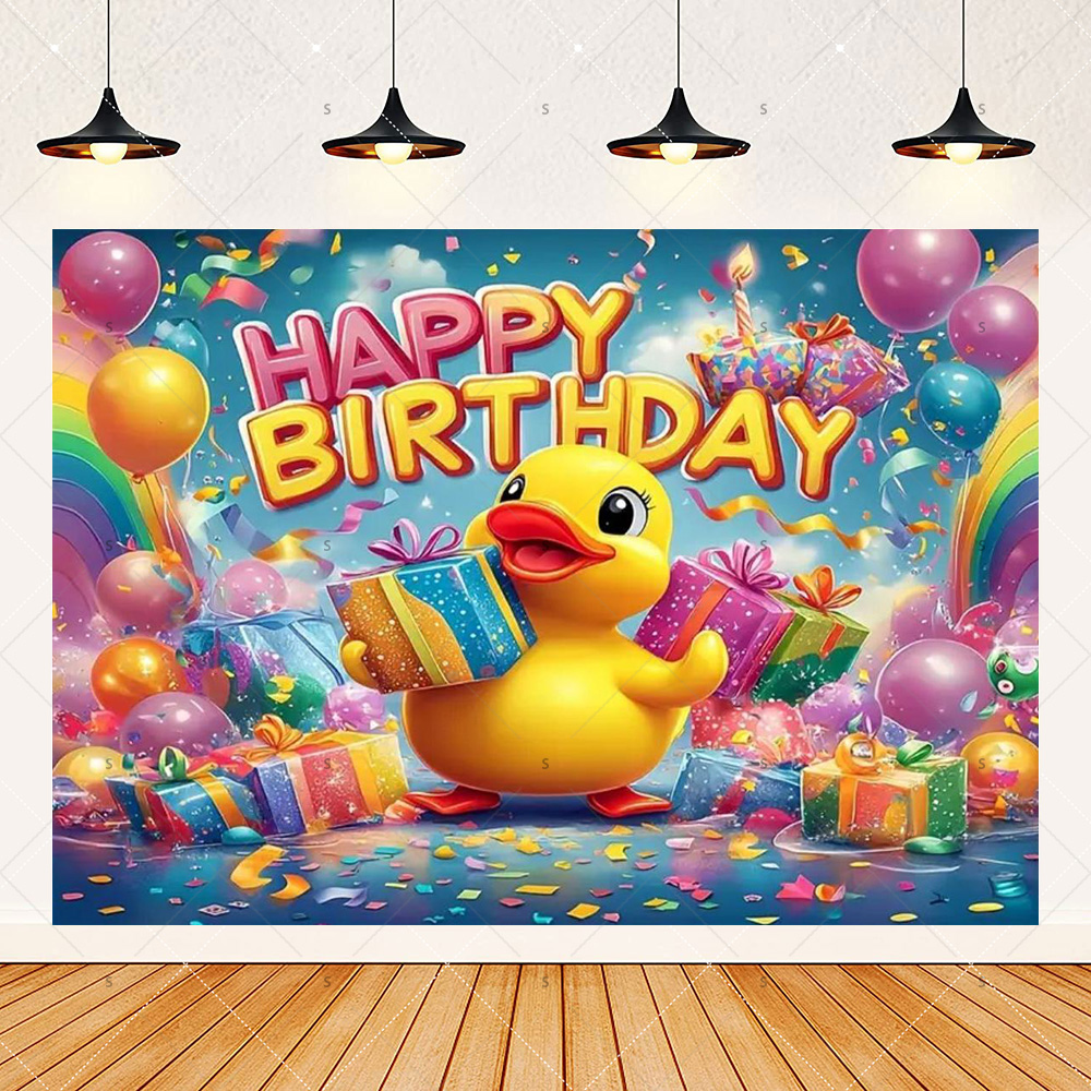 Cartoon Yellow Duck Theme Birt - Photography Duck review and price
