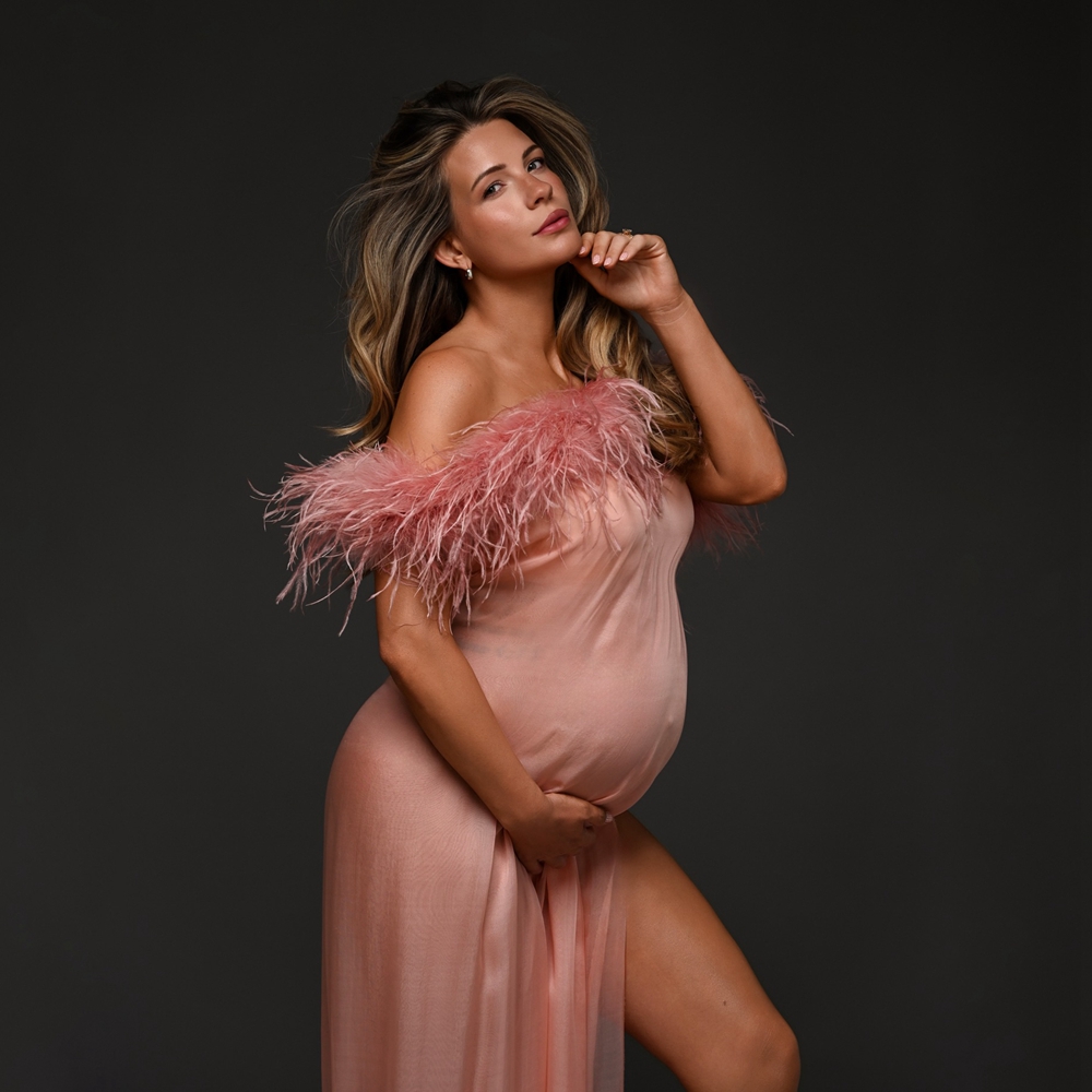 Elegant Feather Maternity Dres - Photography Club review and price