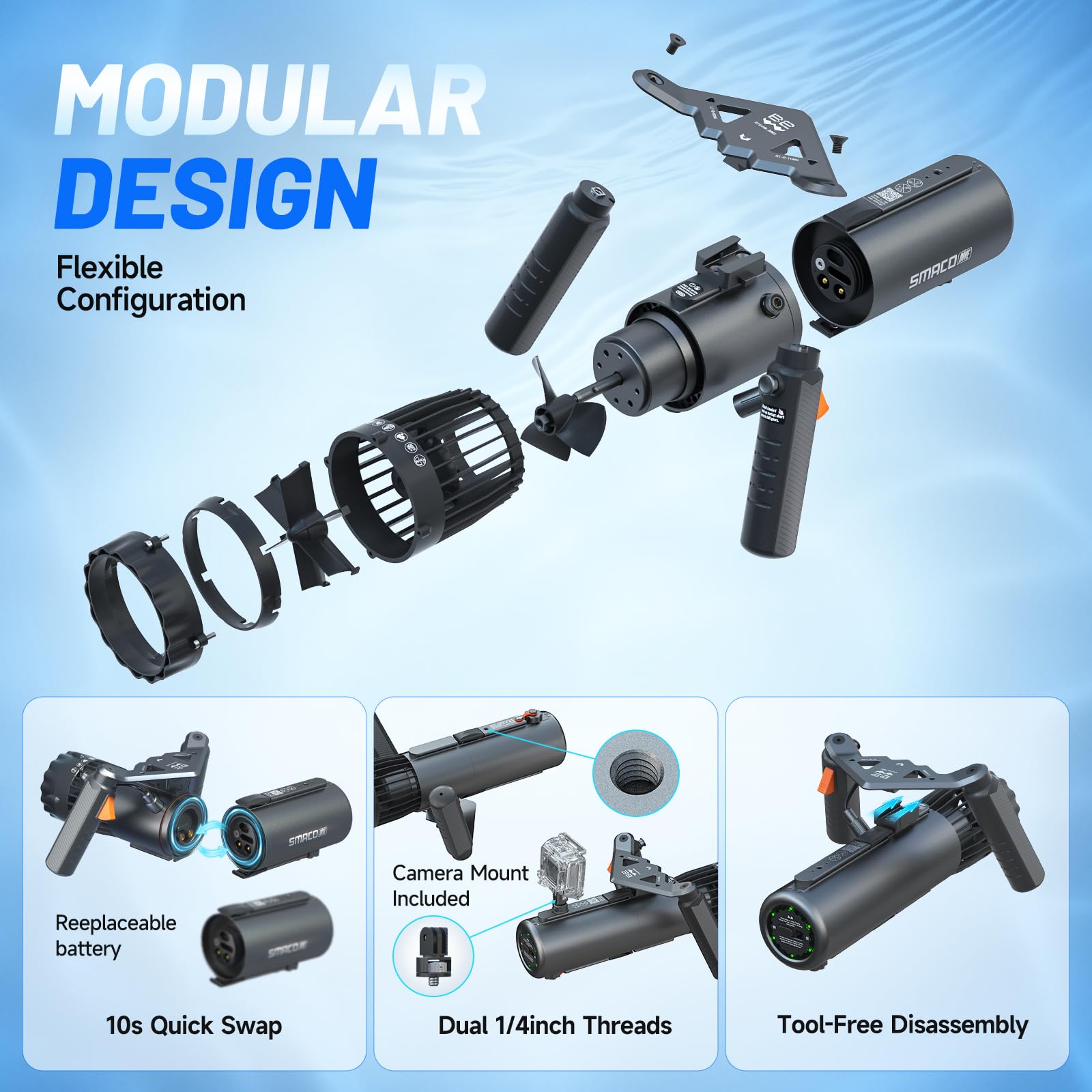 SMACO Underwater Scooter Dual  - Photography Videos Free review and price
