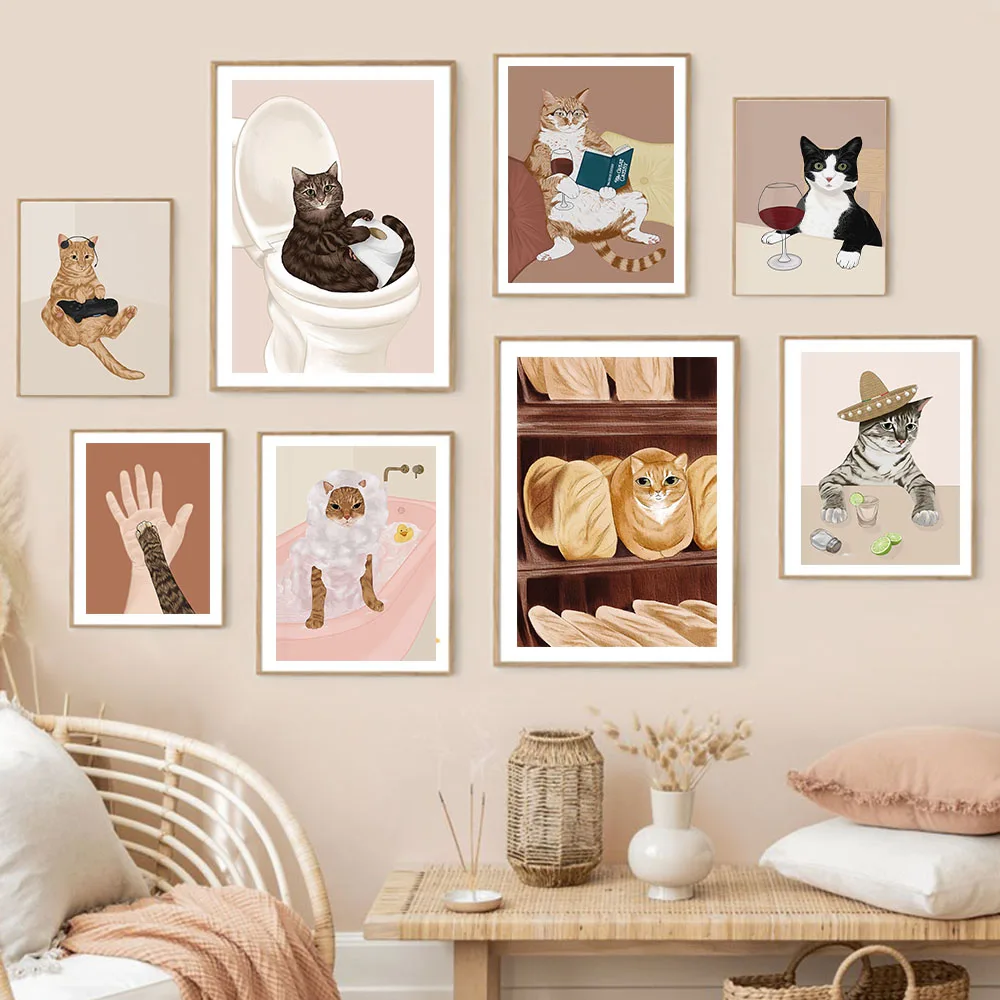 Funny Wine Black Cat Wall Art  - Photography Duck review and price