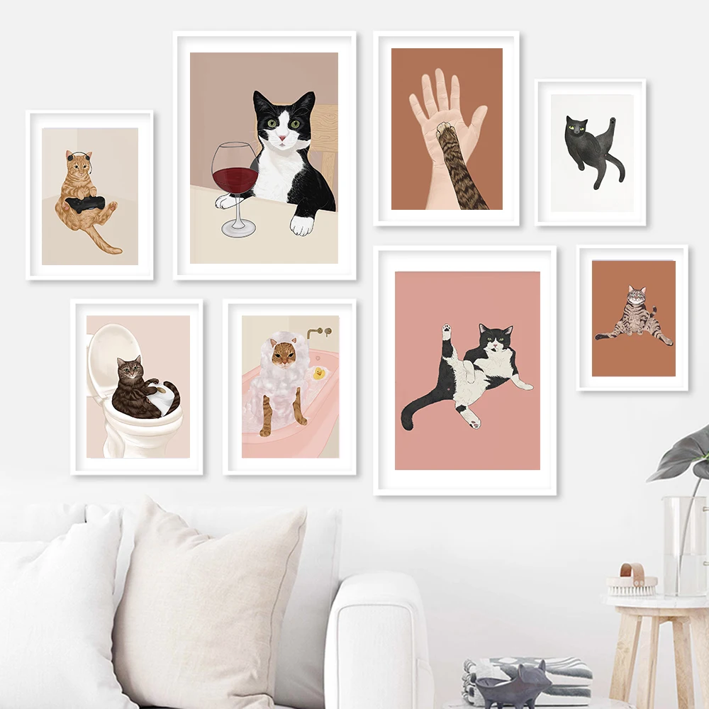 Funny Wine Black Cat Wall Art  - Photography Duck review and price