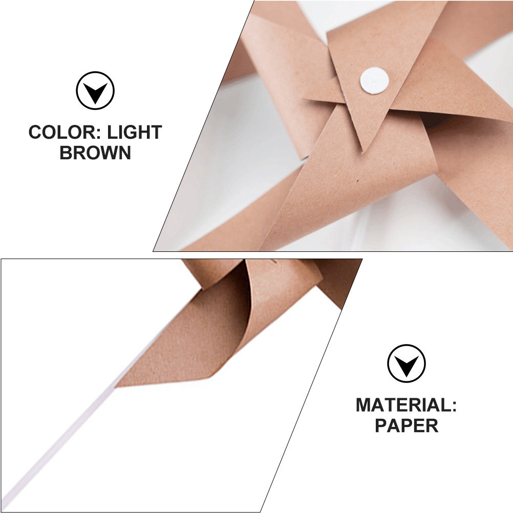 3Pcs Vintage Kraft Paper Windm - Photography Vintage Style review and price